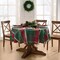 Threadmade Home Merry and Festive Jacquard Tablecloth, Multicolor - 70"W x 70"L Round